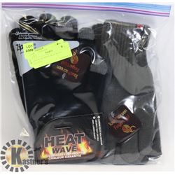 2 PACK OF MENS HEAT WAVE GLOVES