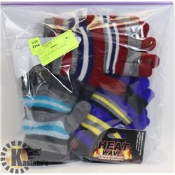3 PACK OF KIDS HEAT WAVE GLOVES