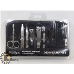NEW DENVER HAYES 10PC MENS GROOMING SET