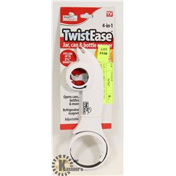 NEW 4 IN 1 TWIST EASE JAR, CAN, AND BOTTLE OPENER