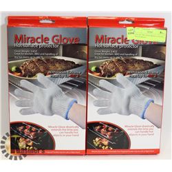 LOT OF TWO NEW MIRACLE GLOVE HOT SURFACE