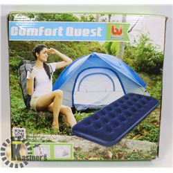 NEW BESTWAY COMFORT QUEST FLOCKED AIR
