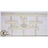 Image 1 : WROUGHT IRON COAT RACK - WHITE ROOSTER DESIGN.