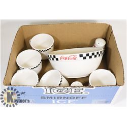 LOT OF COKE COLLECTIBLES:  FIVE MUGS,