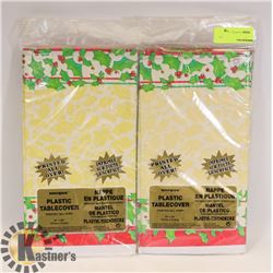 10 PLASTIC TABLE COVERS
