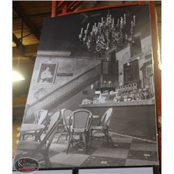 BAILIFF SEIZURE: RESTAURANT SCENE CANVAS PRINT