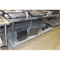 BAILIFF SEIZURE 8' S/S PREP-TABLE W/ UNDERSHELF