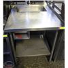 Image 1 : STAINLESS STEEL WORK TABLE W/ UNDERSHELF & FULL