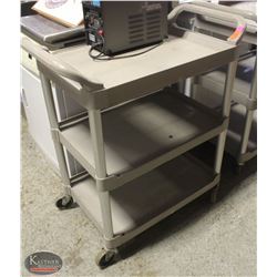 BAILIFF SEIZURE RUBBERMAID 3-TIER SERVICE CART