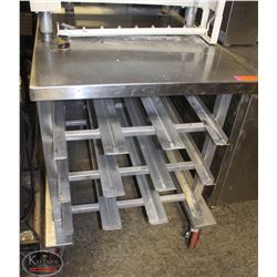 BAILIFF SEIZURE MOBILE WORK TABLE W/ UNDERSHELF