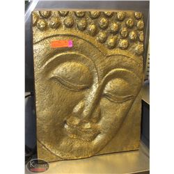 BAILIFF SEIZURE: GOLD TEXTURED BUDDHA WALL HANGING