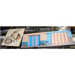 BAILIFF SEIZURE: LOT OF 2 SCOOTER MOTIF CANVAS