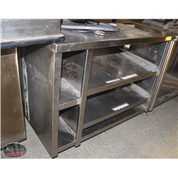 STAINLESS STEEL WORK CABINET W/ 2 PULL-OUT SHELFS
