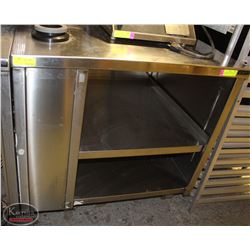 STAINLESS STEEL WORK CABINET W/ 2 SHELFS & 3