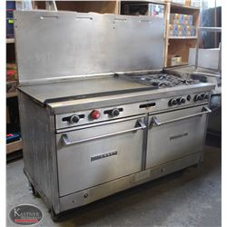 MOFFAT 5' DOUBLE OVEN - 36" FLAT TOP & 4 BURNERS