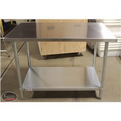 JOHNSON ROSE 48  X 30  STAINLESS STEEL WORK TABLE