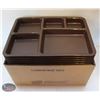 CASE OF CAMBRO 5-COMPARTMENT FOOD TRAYS