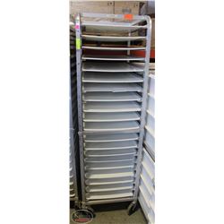 BAILIFF SEIZURE 20-SLOT ALUMINUM BAKERS RACK W/
