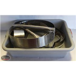 BAILIFF SEIZURE TRAY W/ ASSORTED S/S MOLDS W/