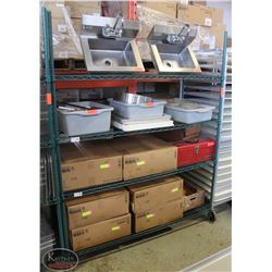 BAILIFF SEIZURE 5' GREEN-WIRE STORAGE RACK- 4 TIER