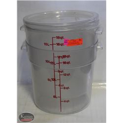 BAILIFF SEIZURE TWO 18QT CIRCULAR INGREDIENT BINS
