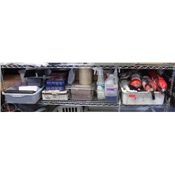 BAILIFF SEIZURE SHELF CONTENTS ASSORTED CLEANING