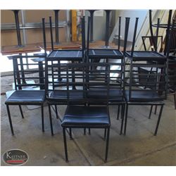 LOT OF 8 LEATHER & METAL DINING CHAIRS