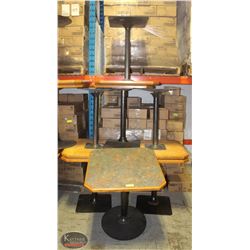 LOT OF 7 SQUARE VENEER TOP TABLES