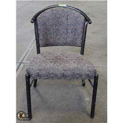 15 CURVED BACK FLORAL PATTERN PADDED DINING CHAIRS