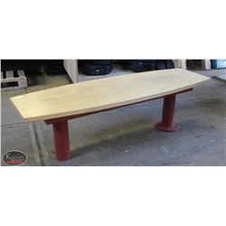 BAILIFF SEIZURE WOODEN BENCH W/ METAL LEGS