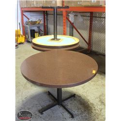 BAILIFF SEIZURE: LOT OF 3 CIRCULAR DINING TABLES