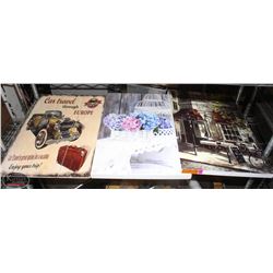 BAILIFF SEIZURE: LOT OF 3 WOODEN WALL HANGINGS