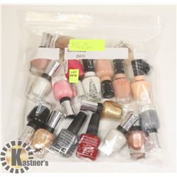 BAG OF ASSORTED NAIL POLISH