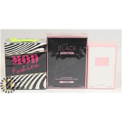 LOT OF 3 LOVALI PERFUME-MOD FASHION, BLACK