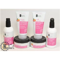 BAG OF ASSORTED LOTIONS AND SCRUBS