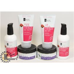 BAG OF ASSORTED LOTIONS AND SCRUBS