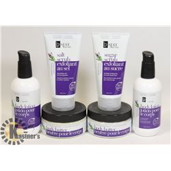 BAG OF ASSORTED LOTIONS AND SCRUBS