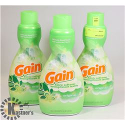 LOT OF 3 GAIN FABRIC SOFTENER