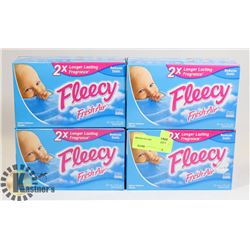 LOT OF 4 BOXES OF FLEECY SHEETS