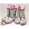 Image 1 : 2 PACK KIDS RUBBER BOOTS SIZE 9