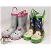 Image 1 : 2 PACK OF KIDS RUBBER BOOTS SIZE 8
