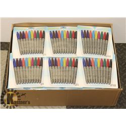 BOX OF ASSORTED COLOR PERMANENT MARKERS
