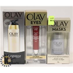 LOT OF 3 OLAY FACIAL CARE PRODUCTS