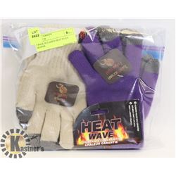2 PACK OF LADIES HEAT WAVE GLOVES