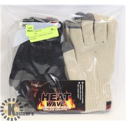 2 PACK OF LADIES HEAT WAVE GLOVES