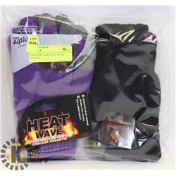 2 PACK OF LADIES HEAT WAVE GLOVES