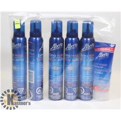 BAG OF ASSORTED ALBERTO HAIR CARE PRODUCTS