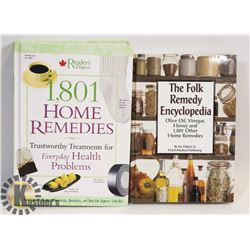 LOT OF 2 HOME REMEDY BOOKS.