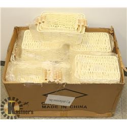 BOX OF ASSORTED SIZE BASKETS