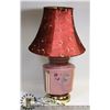 Image 1 : TABLE LAMP WITH SHADE (DUSTY ROSE)
